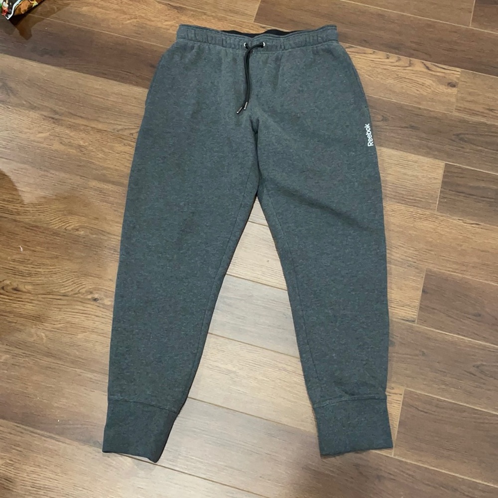 Gray Reebok sweatpants